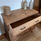 Commode en chêne brut, pieds compas, années 50