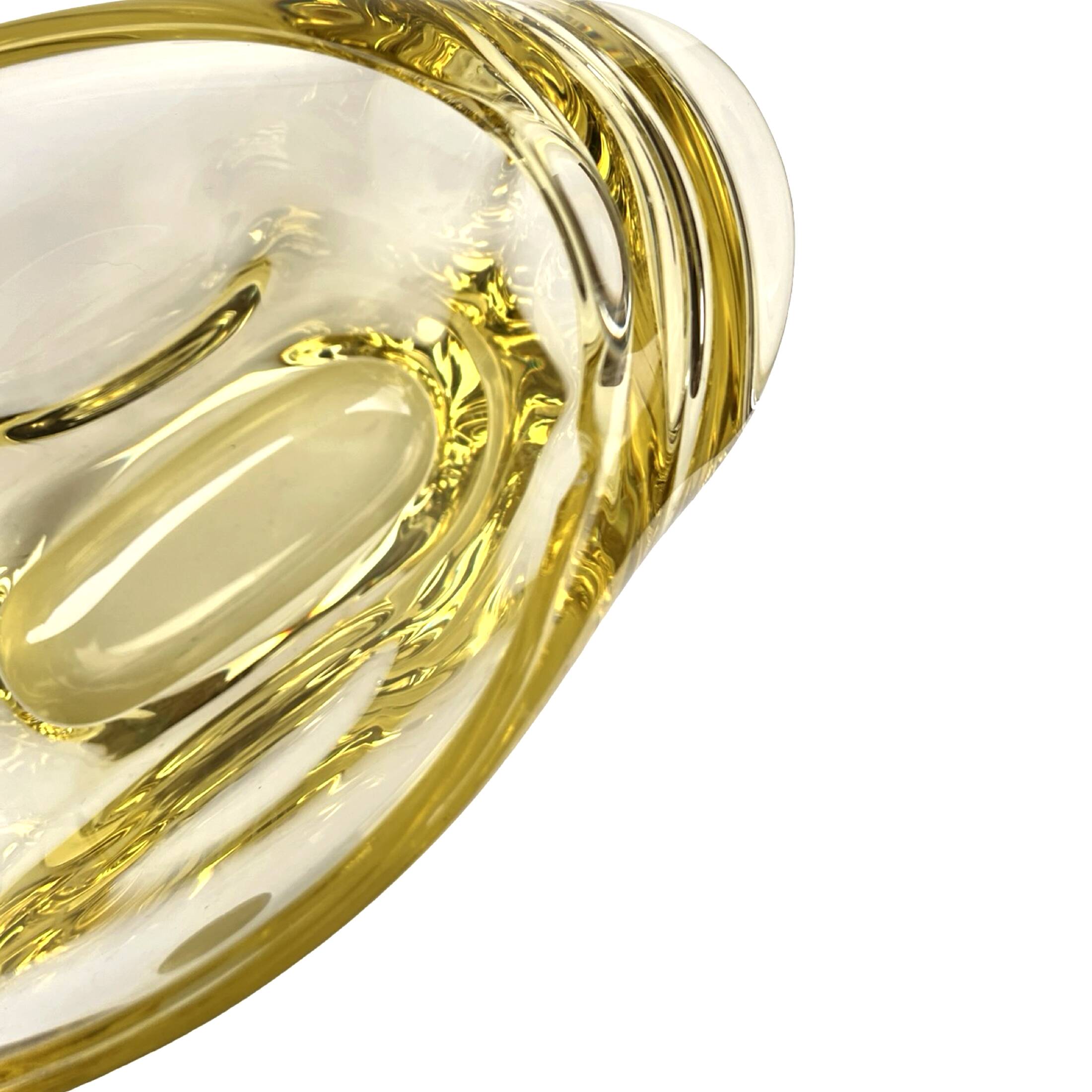 Vase en verre conçu par M. Klinger, Železný Brod Sklo (ZBS), Tchécoslovaquie,