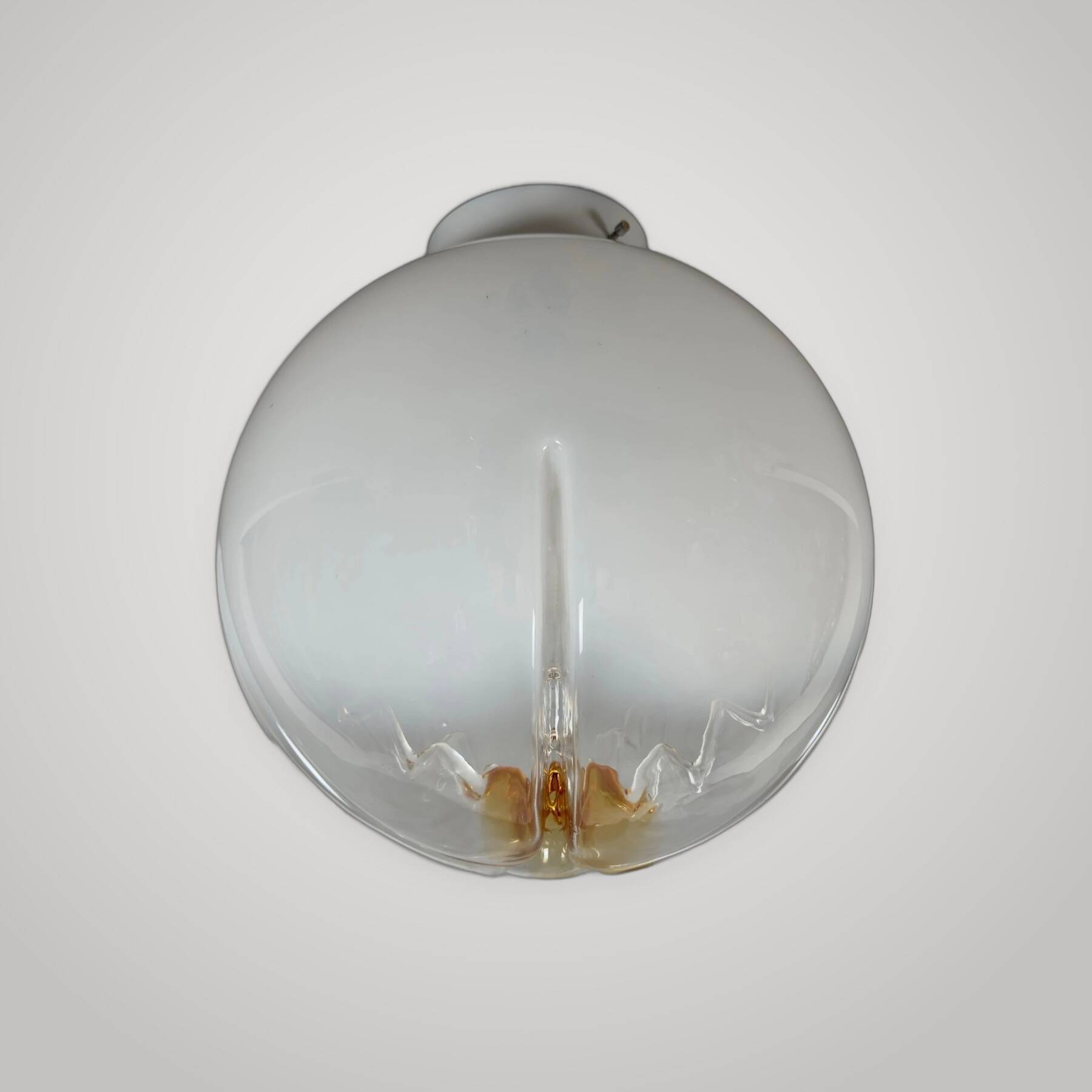 Mazzega Ceiling Lamp Sphere in Murano Glass Space Age 1970s