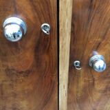 Period ART DECO 1925 Walnut wardrobe and magnifying glass d orme