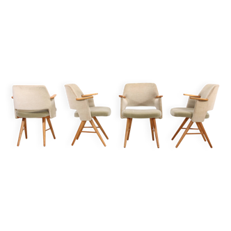 Ensemble de quatre chaises de salle à manger Pastoe FB30 de Cees Braakman en Mohair