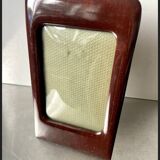 Antique  Art Deco Mahogany Wooden Frame  22.5 cm x 13.5 cm  convex glass