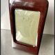 Antique  Art Deco Mahogany Wooden Frame  22.5 cm x 13.5 cm  convex glass