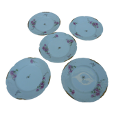 5 assiettes à dessert en porcelaine XIXème