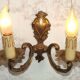 Vintage French Traditional Style Bronze Double Wall Light 5351