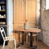 Old 50s oak bistro table