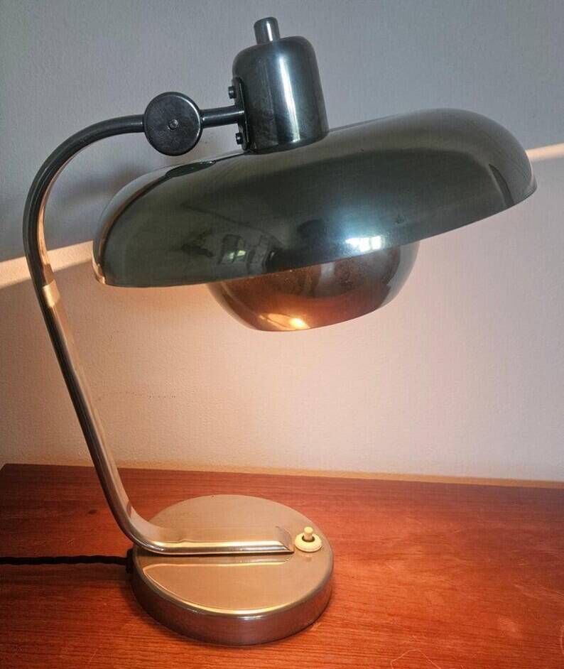 Rare Bauhaus Chrome Table Lamp, Franta Anyz, Functionalism, Art Deco, 1930s