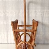 Rattan magazine holder - 70s