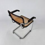 Tubular Frame and Cane Cantilever Dining Chair, Italy, 1970s