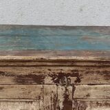 Old wooden wardrobe beige / pale yellow façade