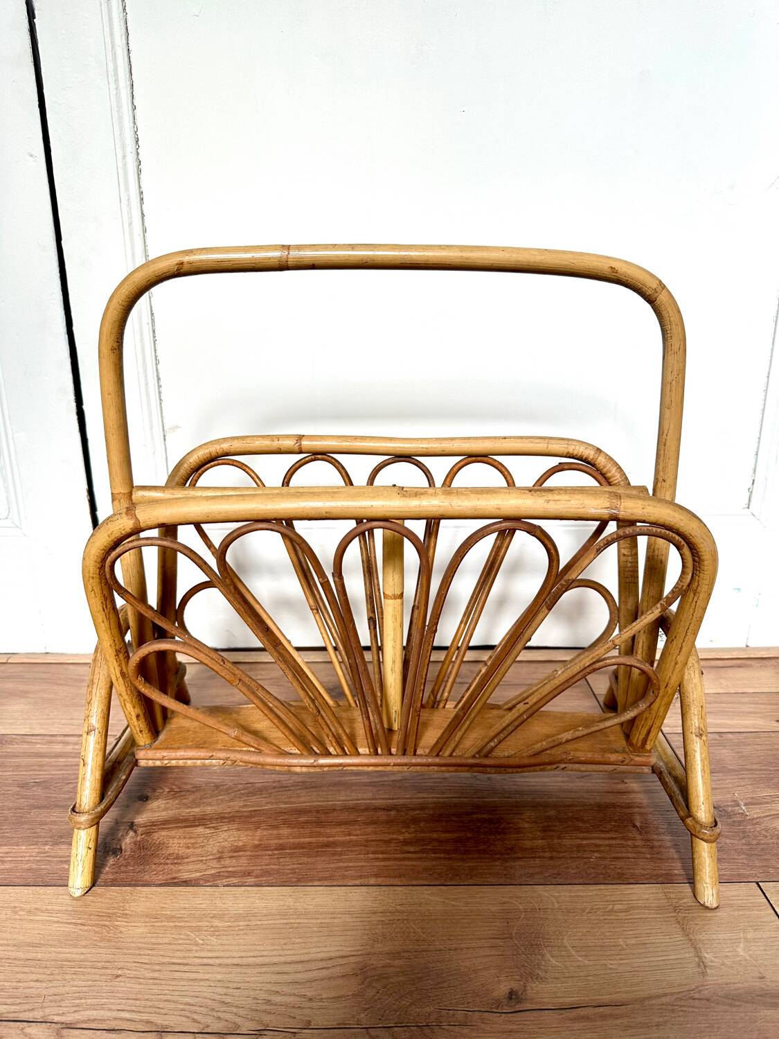 60s bamboo magazine rack