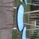 Lot of 6 blue formica chairs from the 1960s