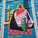 Vintage air france decoration linen, guy georget, wall art