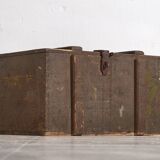 Petit coffre ancien vert olive (c.1920) #26