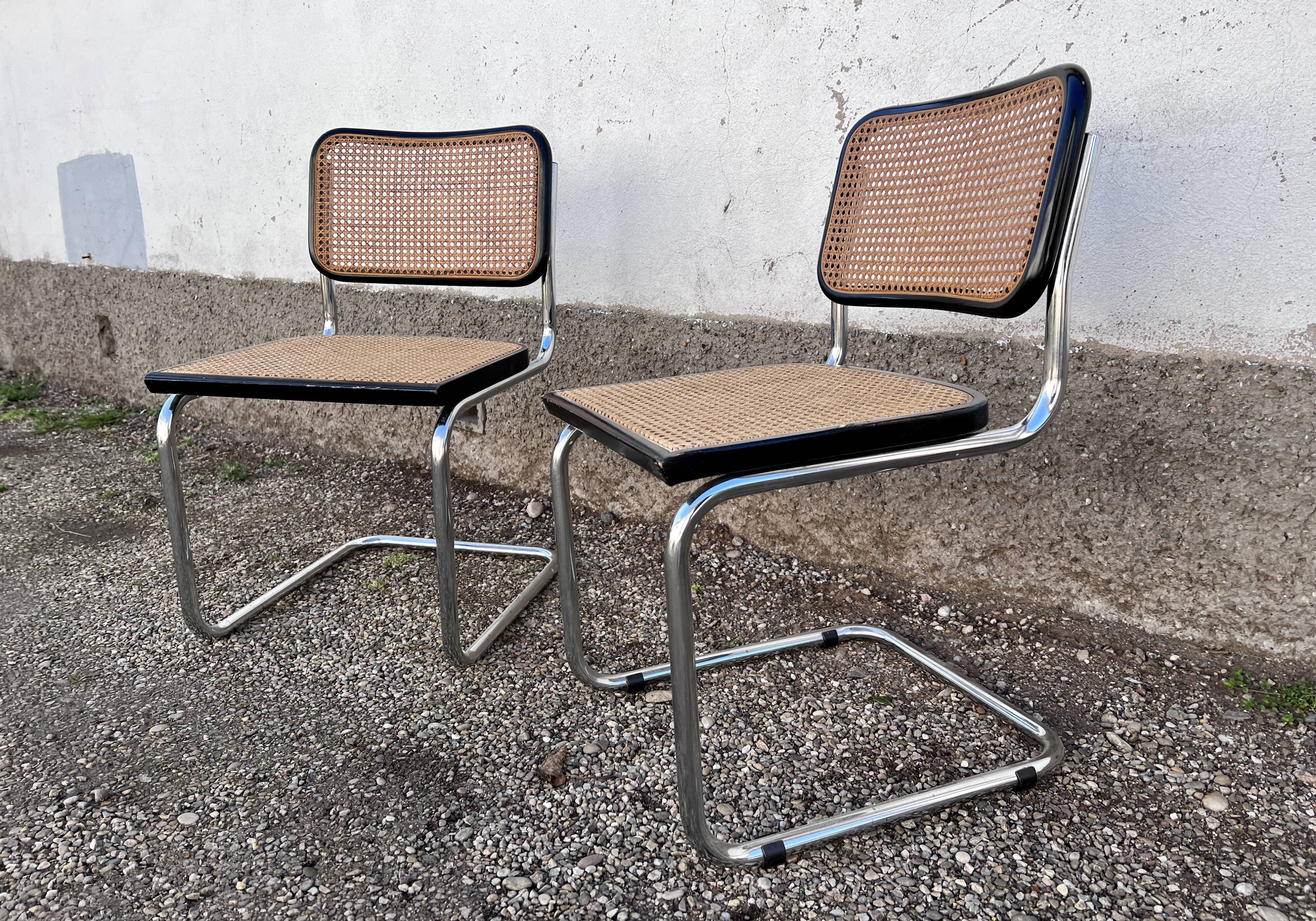 Pair of Cesca B32 chairs by Marcel Breuer, 1950