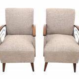 Pair of vintage armchairs, Czech Republic, 1960s