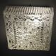 Square ceiling light made of moulded glass from the 1970s.
