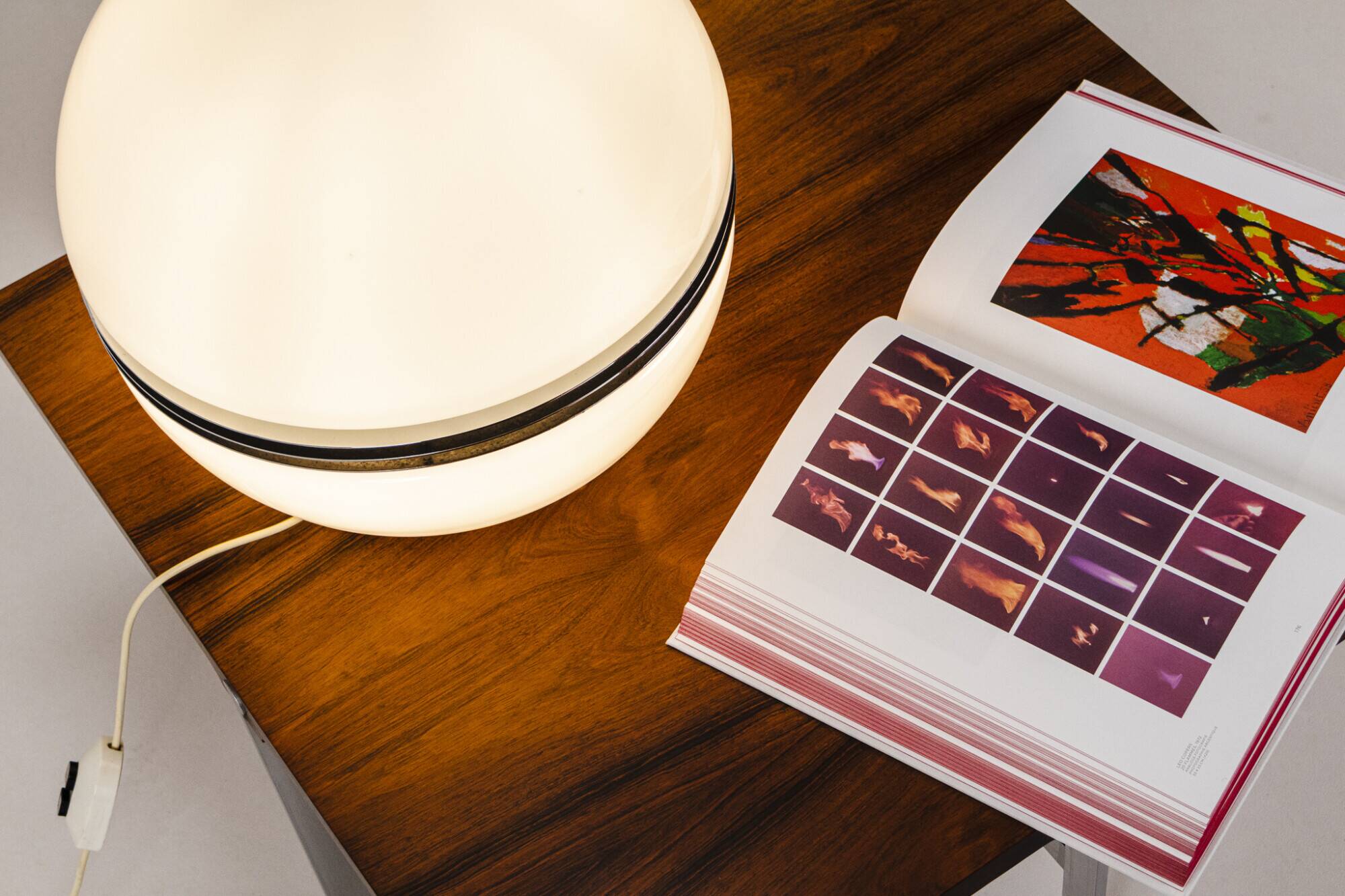 Space Age spherical table lamp by Enrico Tronconi, Italy, 1970s