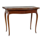 19th-Century Mahogany Wood & Veneer Console Table, 1890s