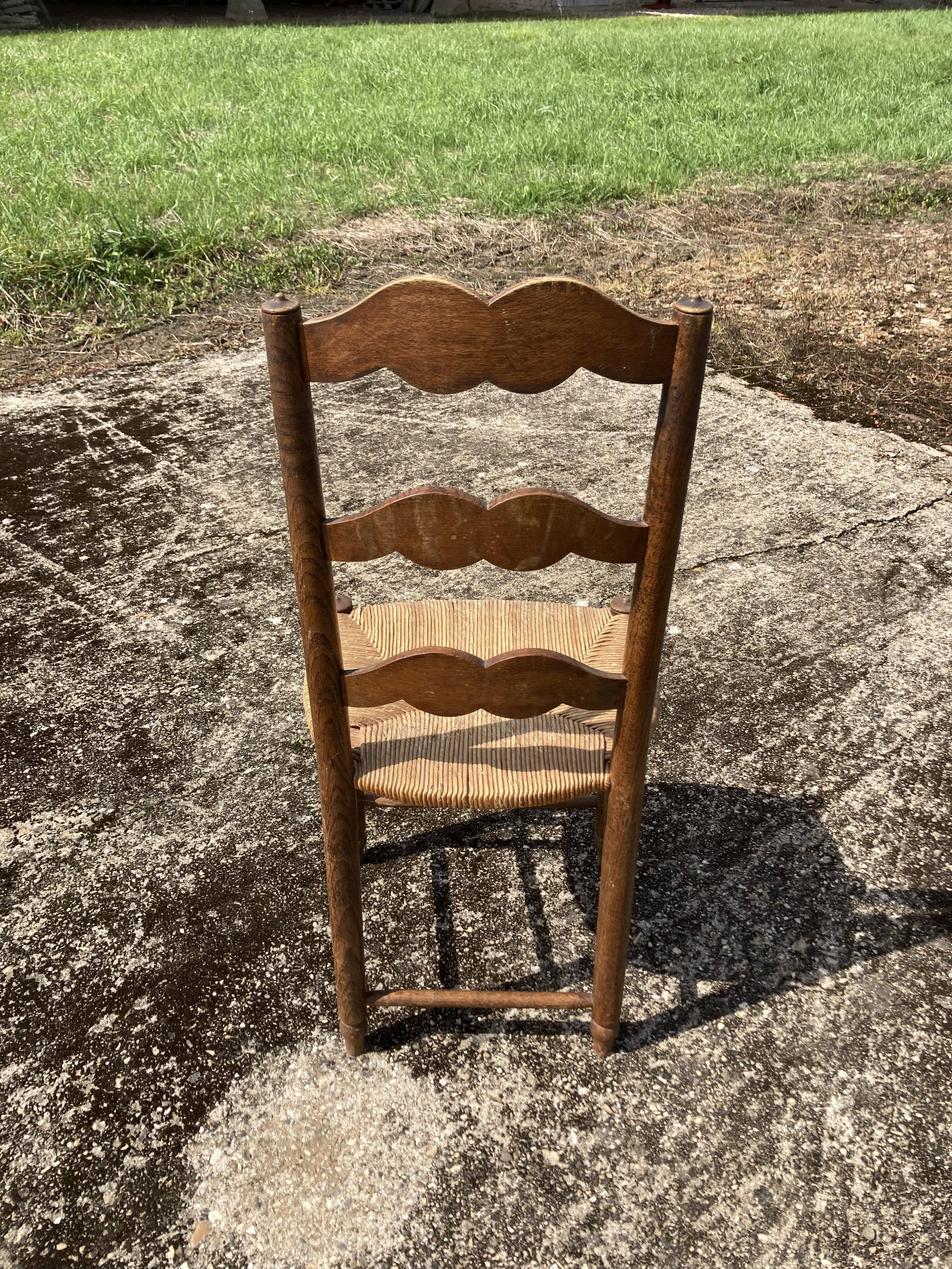 Set of 4 straw chairs