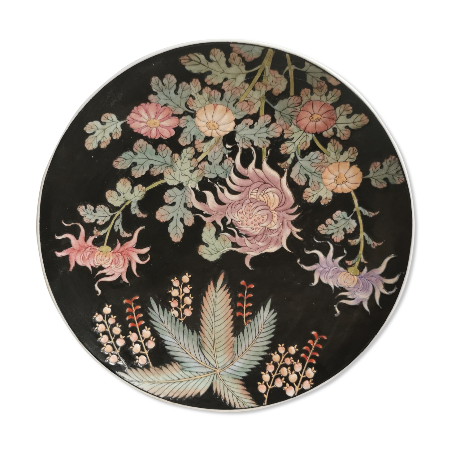 Chinese flower plate