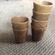 Series of 6 sandstone cups