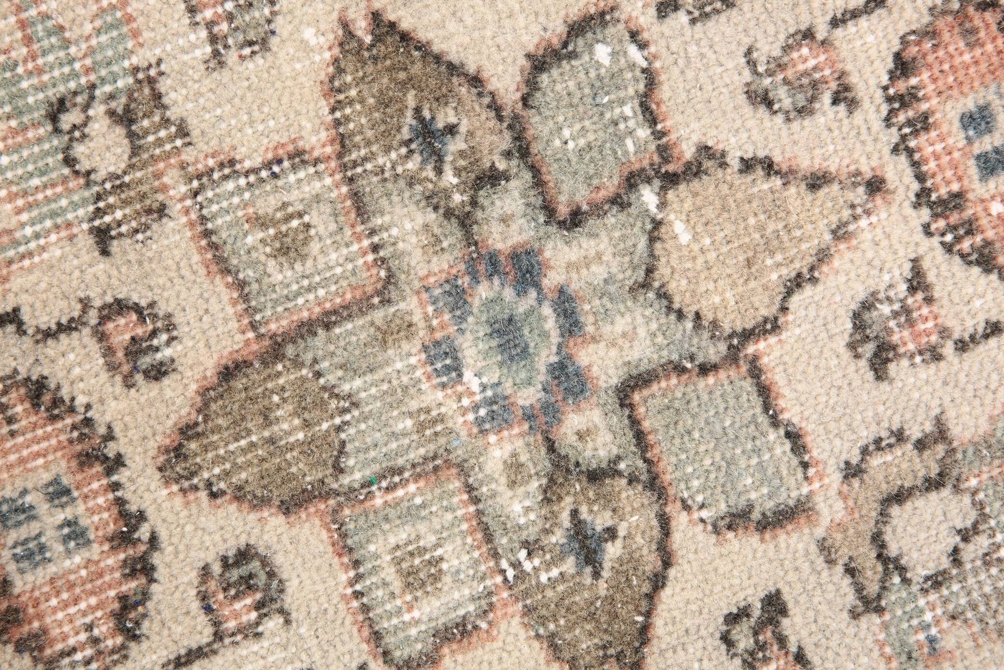 3x10 Rug For Hallway Pale Red Oriental Vintage Runner Rug 91x315Cm