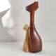 Vintage 1950 liqueur bottle chat chats ceramic 50s noyau de poissy