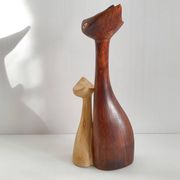 Vintage 1950 liqueur bottle chat chats ceramic 50s noyau de poissy