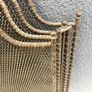 Old 19th century fireplace screen, 4-panel spark arrester