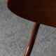 Set of 4 dining chairs in teak and burgundy by Louis van Teeffelen, The Netherlands, 1960’s