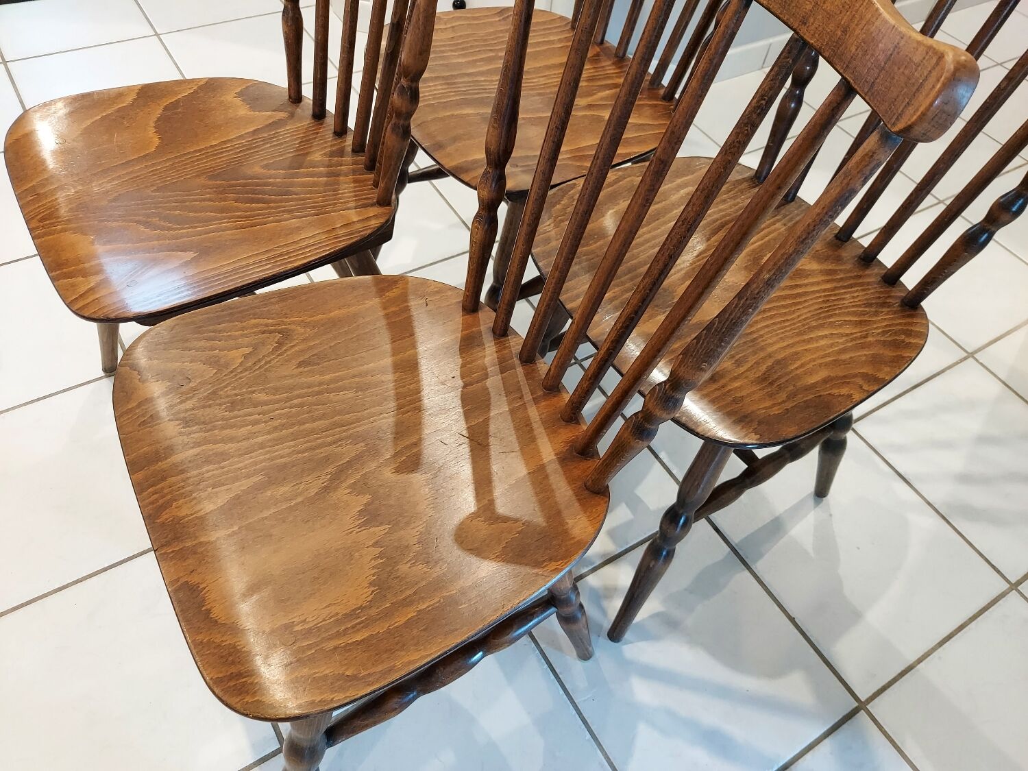 Set of 4 Baumann bistro chairs from the 1970s