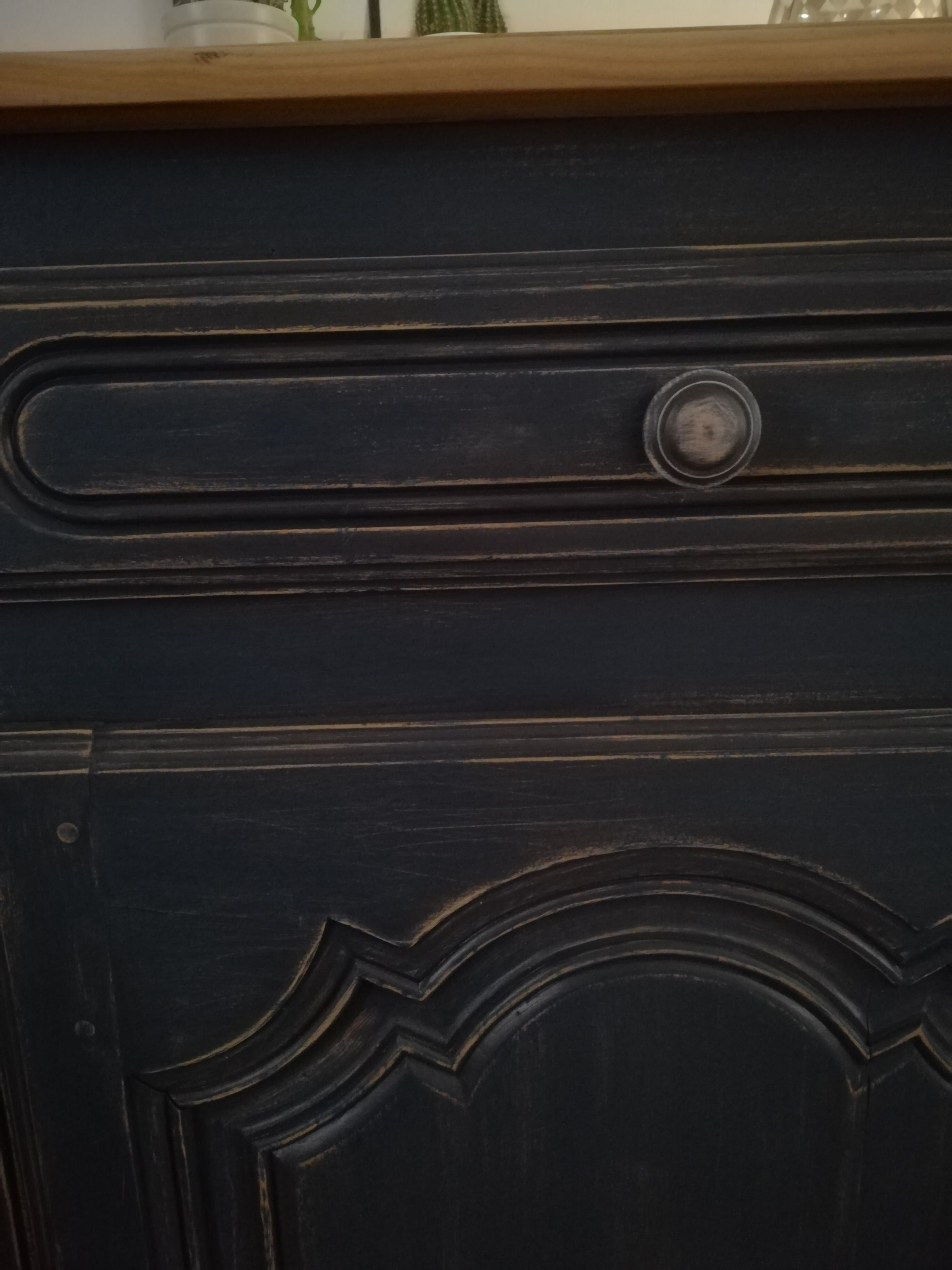 Midnight blue vintage buffet