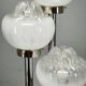 1970s Italian Murano Glass, Chrome and Marble Three-Light Floor Lamp