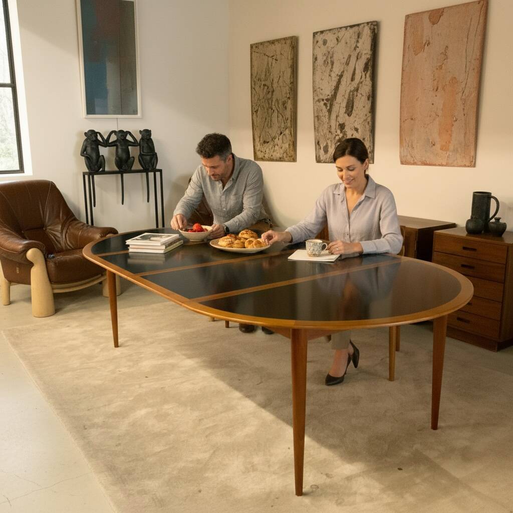 1960s Scandinavian design dining table by Grete Jalk