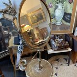 Old brass barber mirror
