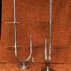Paire etageres de commerce chromees vintage 1950-1960