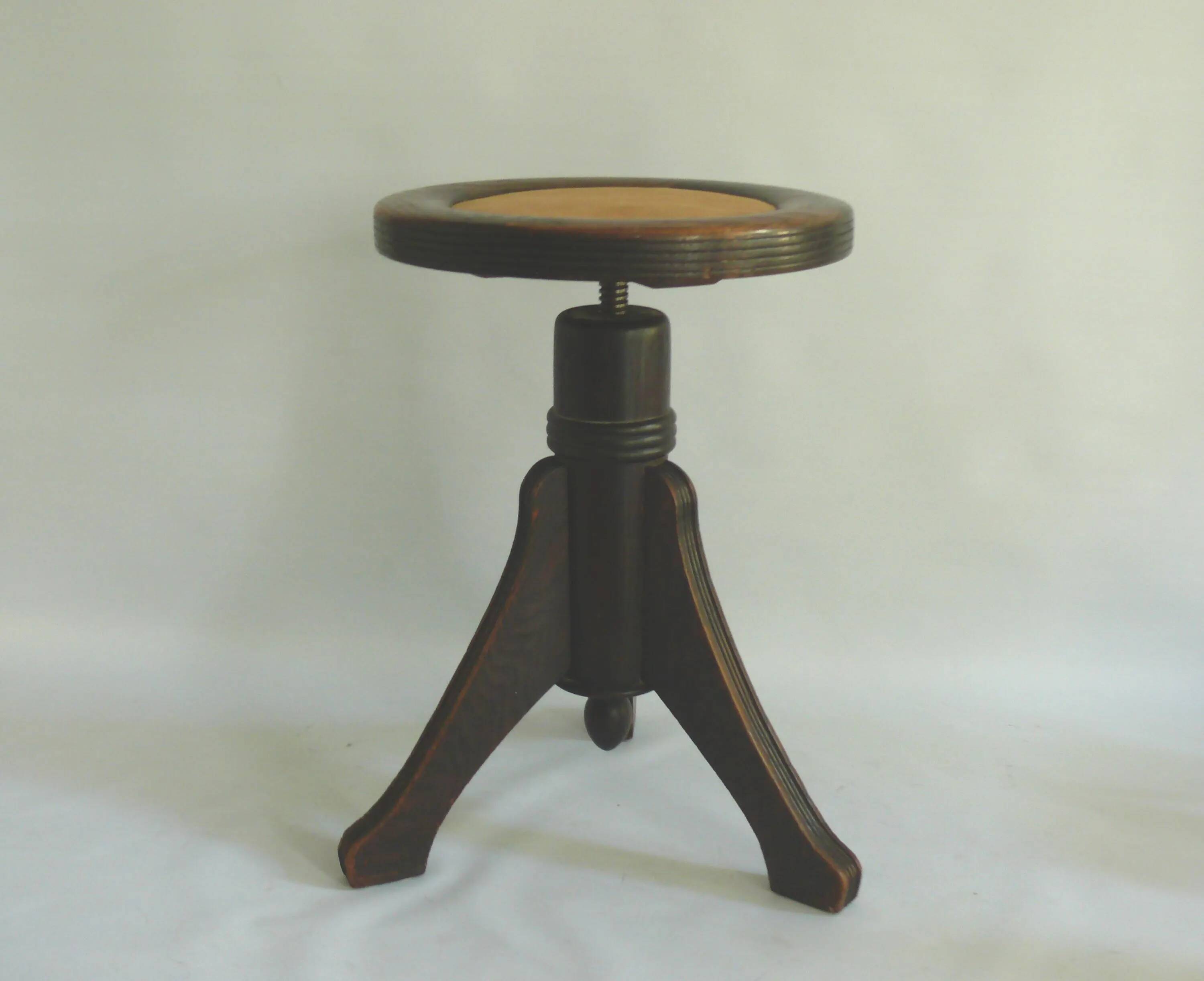 Art Nouveau piano stool, swivel stool, stool - after 1920