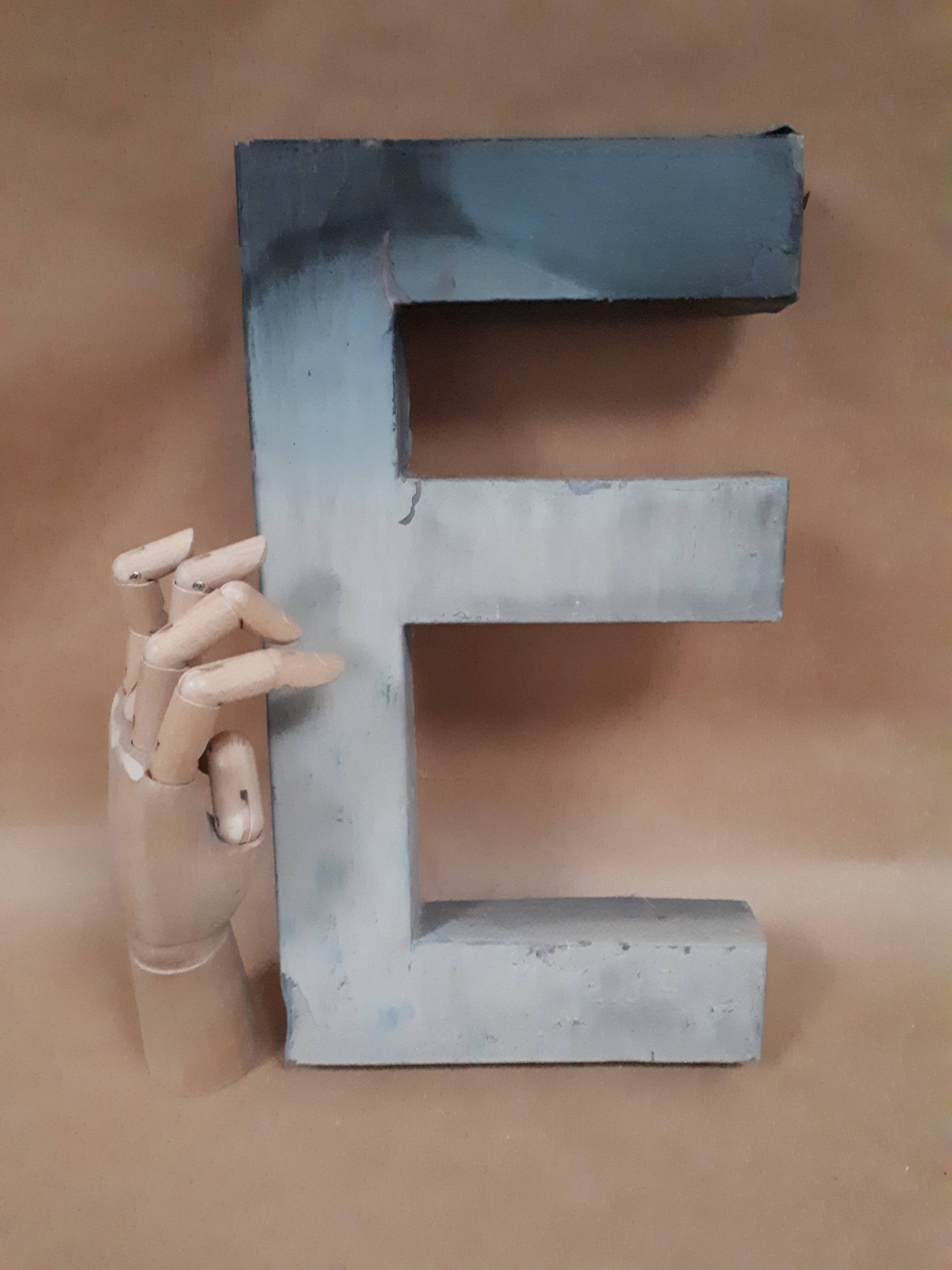 Letter of sign metal zinc vintage 1950 1960