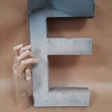 Letter of sign metal zinc vintage 1950 1960
