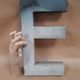 Letter of sign metal zinc vintage 1950 1960
