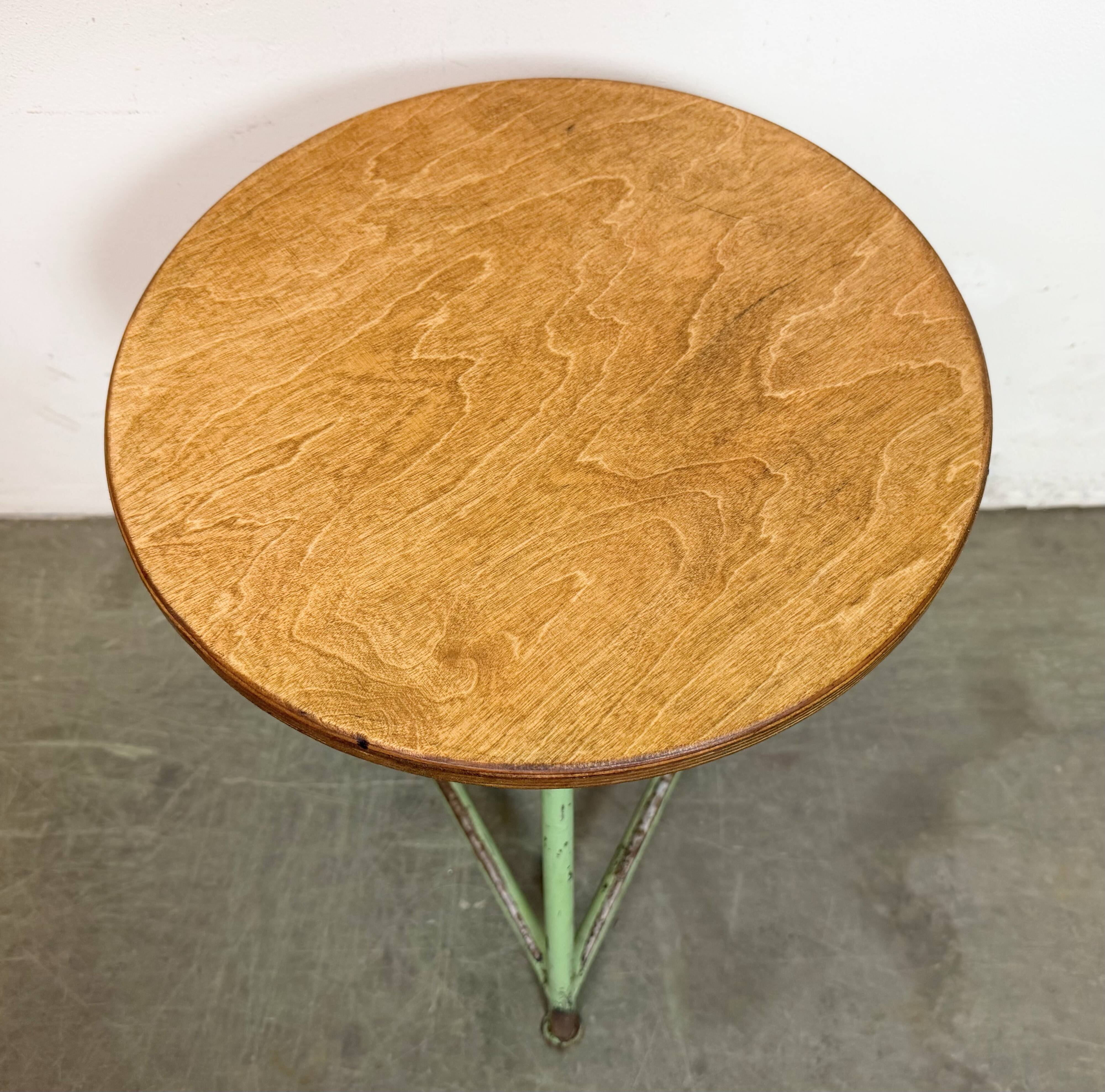 Green Industrial Workshop Stool, 1960s