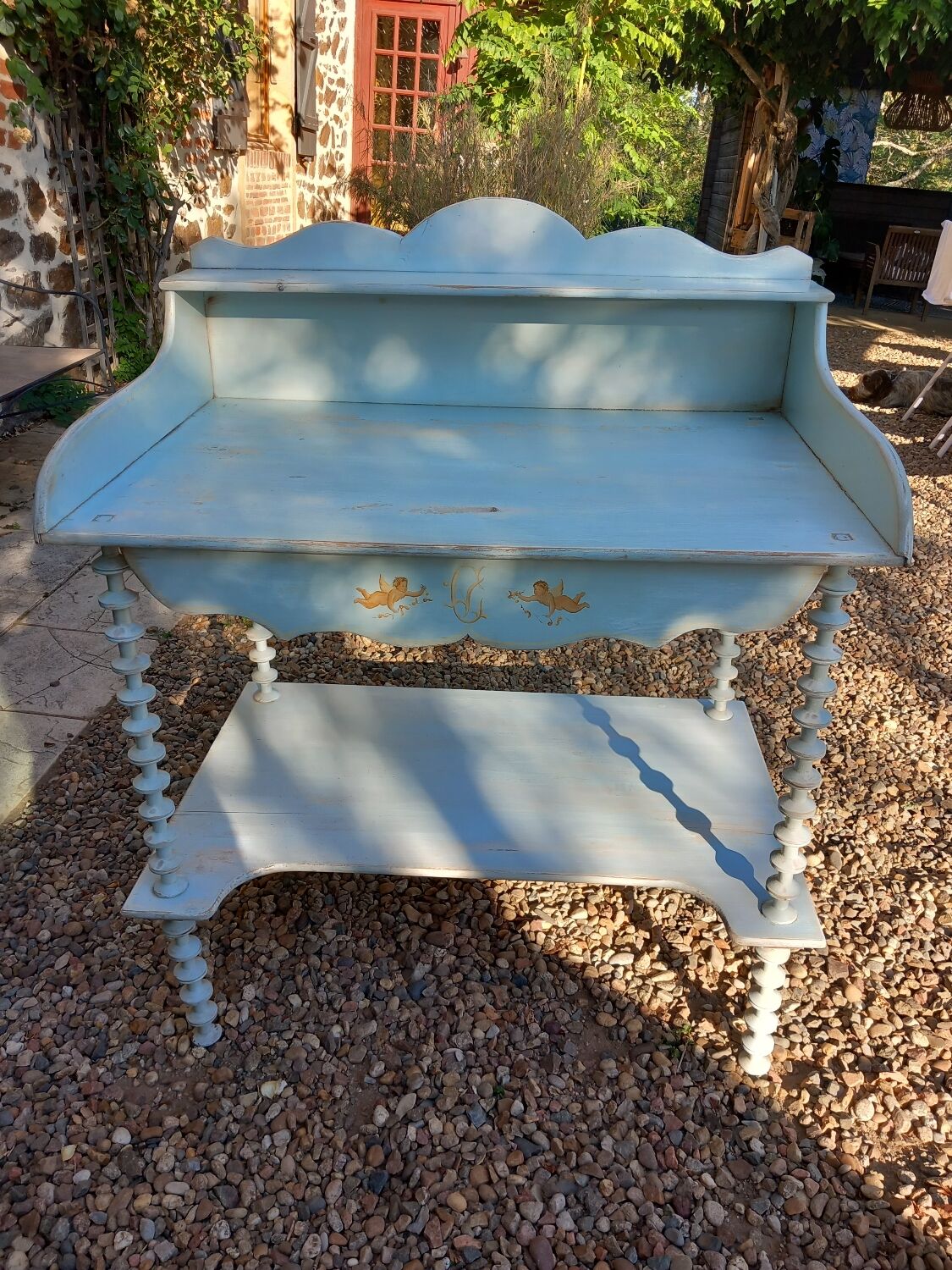 Table de toilette bois