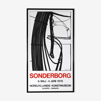 Affiche originale Sonderborg  Nordjyllands Kunstmuseum Aalborg Danmark 1978