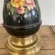 19th century ceramic lamp base, 2 m fabric cable
