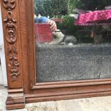 Carved wooden fireplace mirror 132 x 99