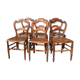 Suite de 6 chaises cannées Louis Philippe
