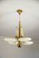 Art Deco Brass and Glass Chandelier, 1930s
