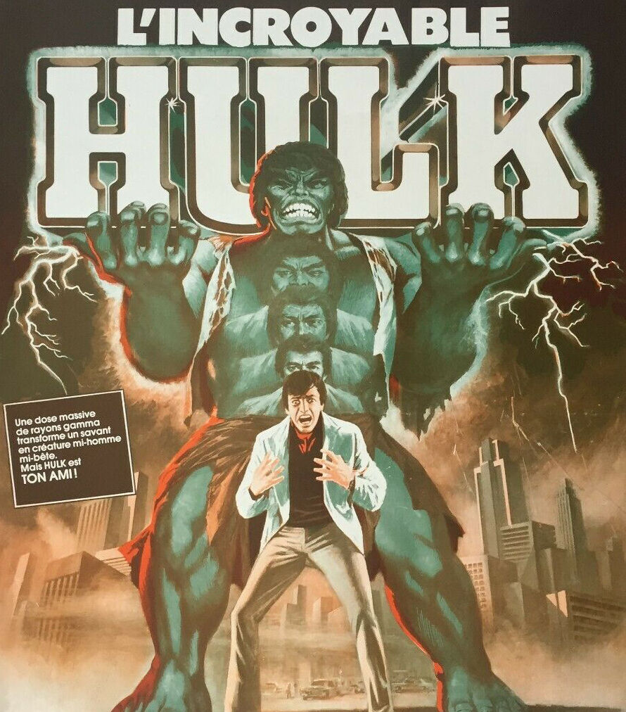 Affiche cinéma "L'Incroyable Hulk" Lou Ferrigno 37x55cm 1978