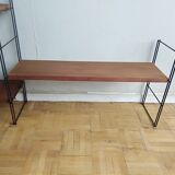 Metal and wood wall shelves in the taste of String - 1960s